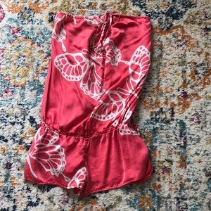 Adorable silk romper (tube top and shorts)